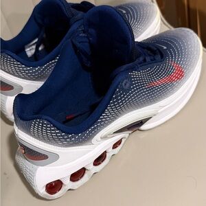 Nike Kids Blue and White Sneakers with Red Accents